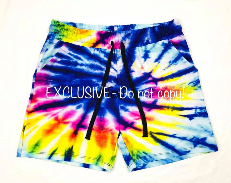 Bright Tie Dye - Jogger Shorts