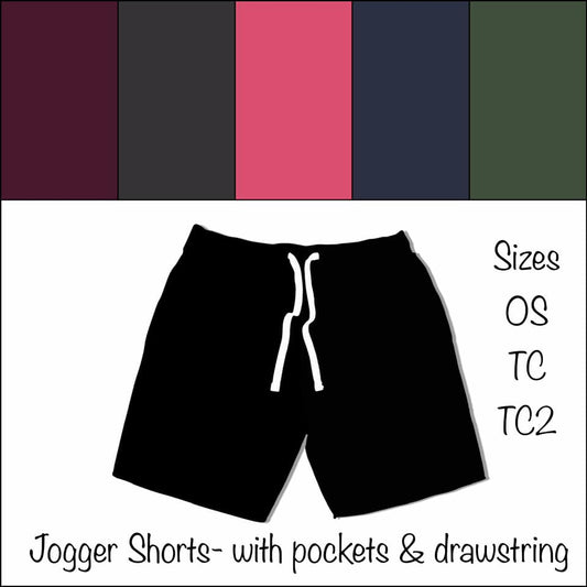 Jogger shorts- Solid Colors