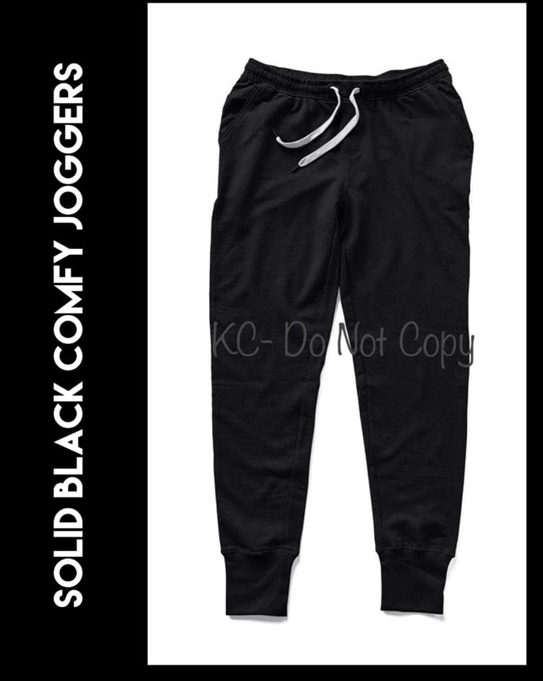 Solid black joggers